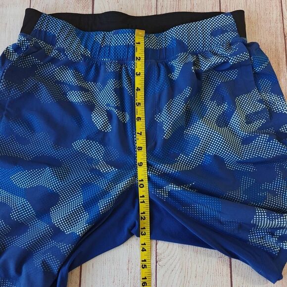Lululemon T.H.E. Short *Luxtreme Liner 9" Big Pebble Camo Dark Cobalt Sea Mist - Picture 8 of 12